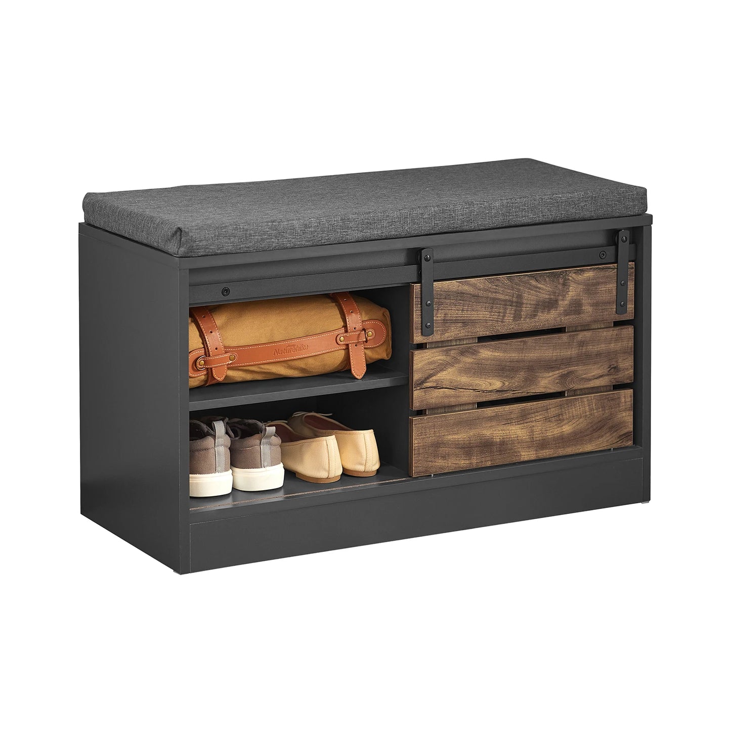 Banc à Chaussures Moderne avec Porte Coulissante | Design Scandinave