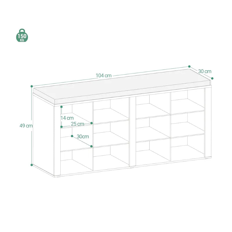Banc à chaussures moderne Maison Banc avec coussin en design scandinave, assise confortable et élégante en bois clair.
