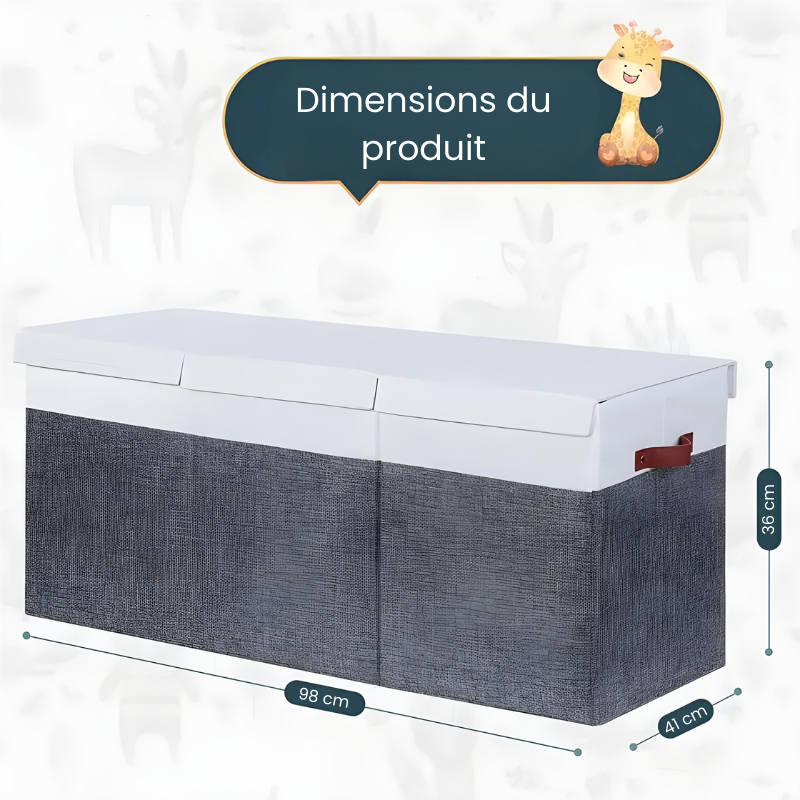 Banc Coffre de Rangement Enfant Pliable avec Couvercle | Design Scandinave Moderne