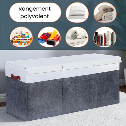 Banc Coffre de Rangement Enfant Pliable avec Couvercle | Design Scandinave Moderne