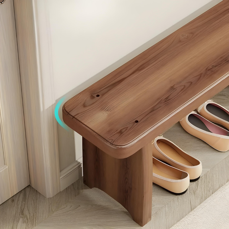 Banc d'entrée en Bois Massif | Design Minimaliste Moderne