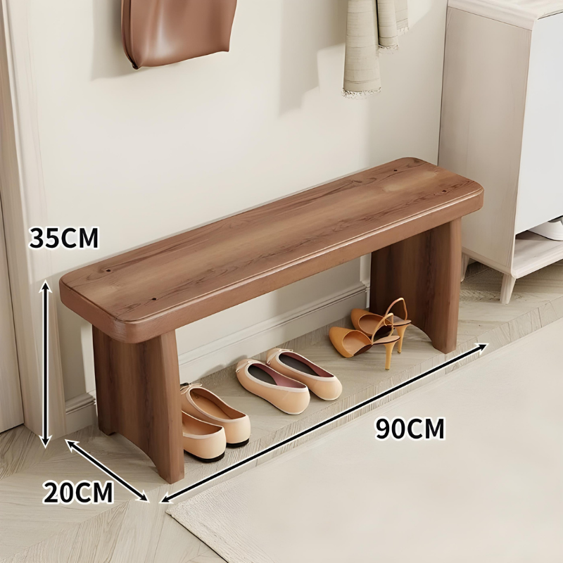 Banc d'entrée en Bois Massif | Design Minimaliste Moderne
