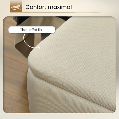 Banc de Rangement Scandinave Bleu avec Coffre | Design Minimaliste