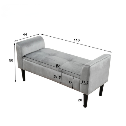 Banc Bout de lit Capitonné avec Accoudoirs | Design Décoratif Minimaliste