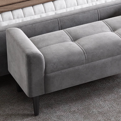 Banc Bout de lit Capitonné avec Accoudoirs | Design Décoratif Minimaliste