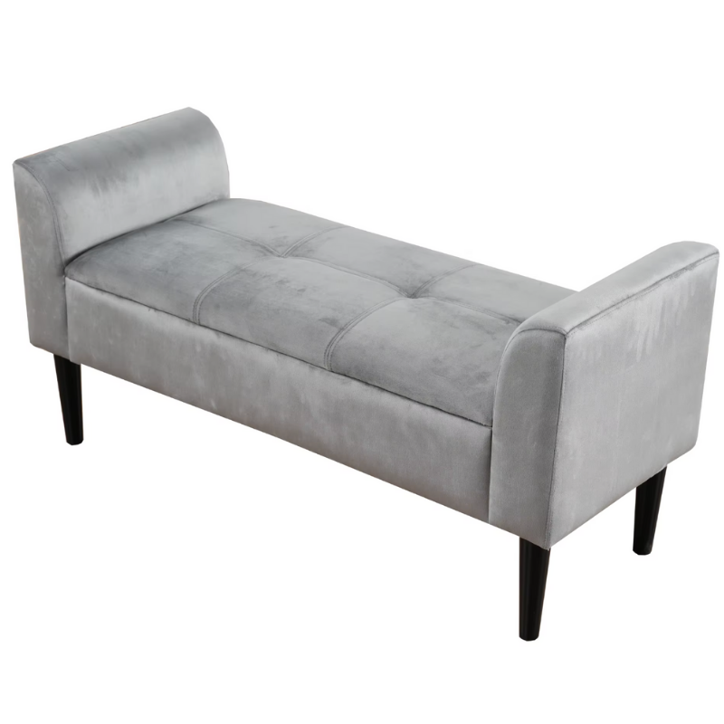 Banc Bout de lit Capitonné avec Accoudoirs | Design Décoratif Minimaliste