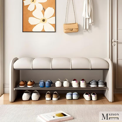 Banc à Chaussures Design Moderne | Assise Confort en Simili-Cuir