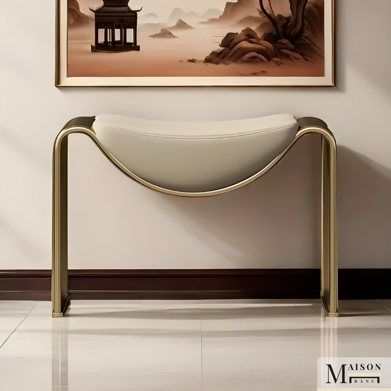 Banc de Chambre Luxe et Minimalisme | Structure Métal et Style Italien