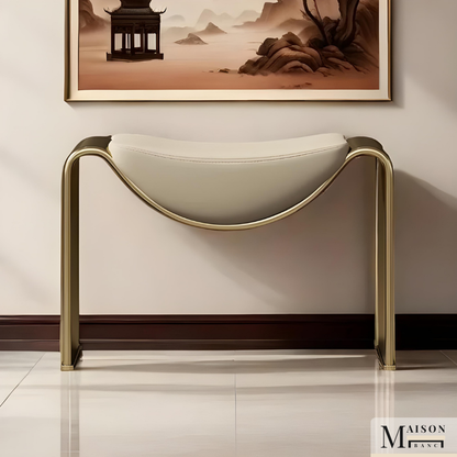 Banc de Chambre Luxe et Minimalisme | Structure Métal et Style Italien