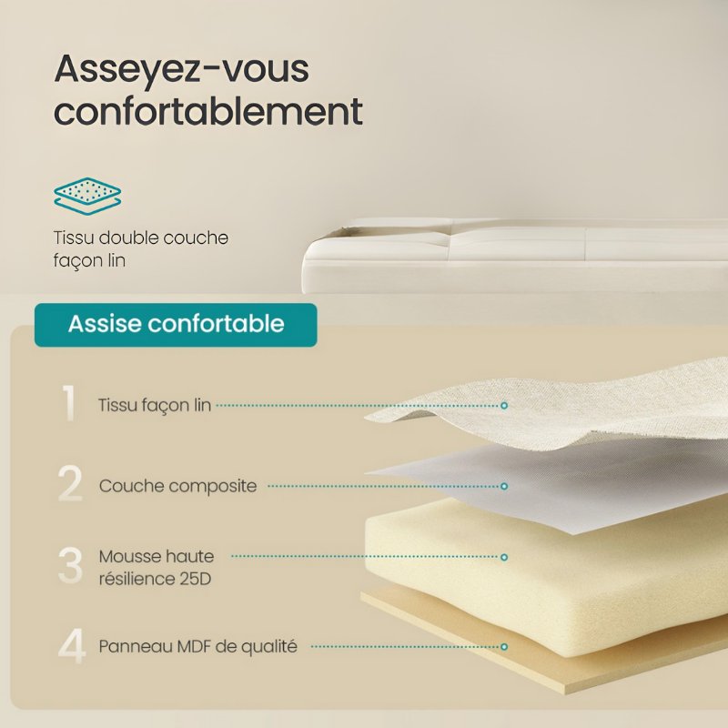 Banc Coffre Scandinave Pliable | Design Minimaliste et Décoratif