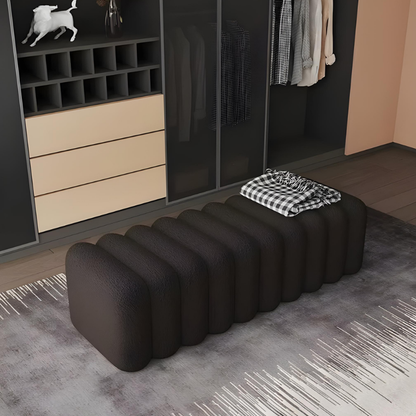 Banc d’Entrée Nordique Design Luxe | Velours Doux et Minimaliste