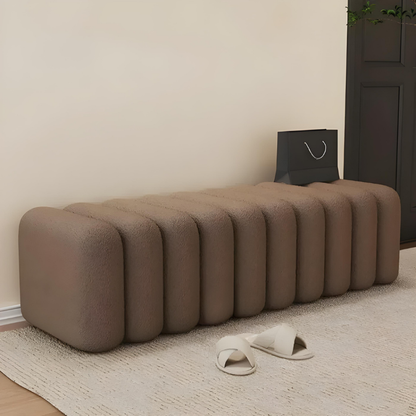 Banc d’Entrée Nordique Design Luxe | Velours Doux et Minimaliste