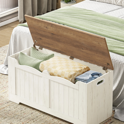 Banc Coffre de Rangement Moderne | Design Blanc Minimaliste