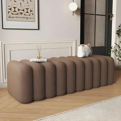 Banc d’Entrée Nordique Design Luxe | Velours Doux et Minimaliste