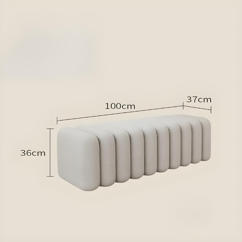 Banc d’Entrée Nordique Design Luxe | Velours Doux et Minimaliste