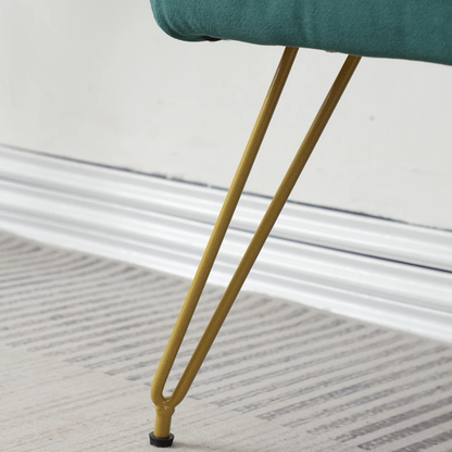 Banc d'entrée Ottoman Design Moderne Luxe | Élégance Dorée et Velours