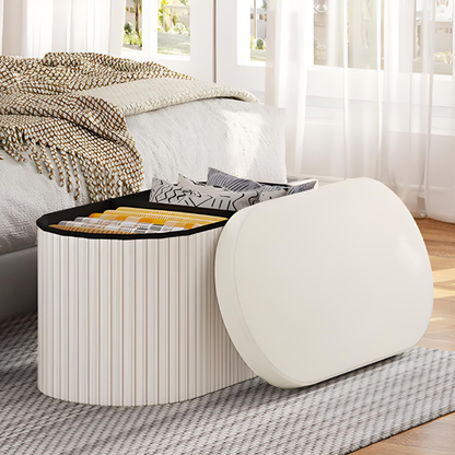 Banc Coffre Velours avec Rangement Pliable | Moderne et Décoratif