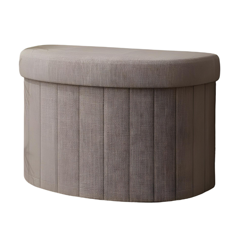 Banc Coffre de Rangement Demi-Cercle | Design Épuré et Décoratif