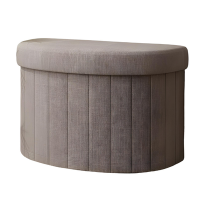 Banc Coffre de Rangement Demi-Cercle | Design Épuré et Décoratif