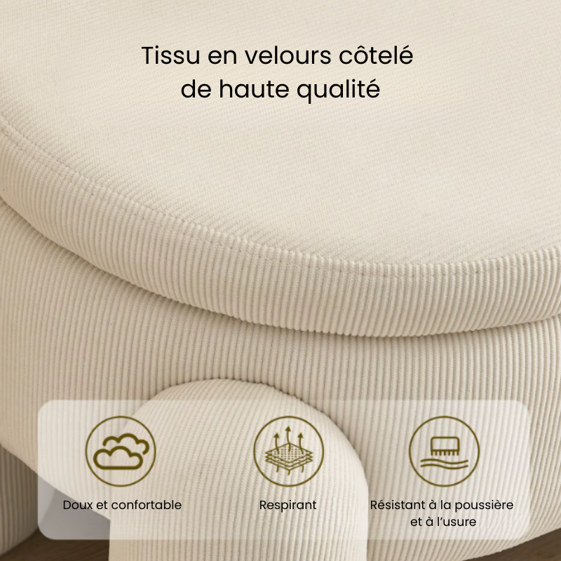 Banc Coffre de Rangement Ottoman Beige | Design Moderne et Élégant