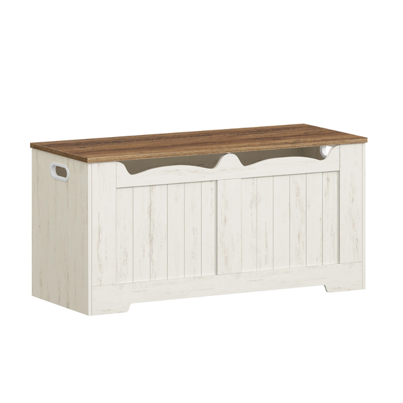 Banc Coffre de Rangement Moderne | Design Blanc Minimaliste