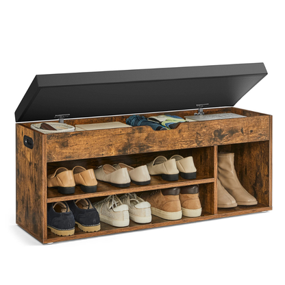 Banc d’Entrée Coffre en Bois | Assise Confort et Design Moderne