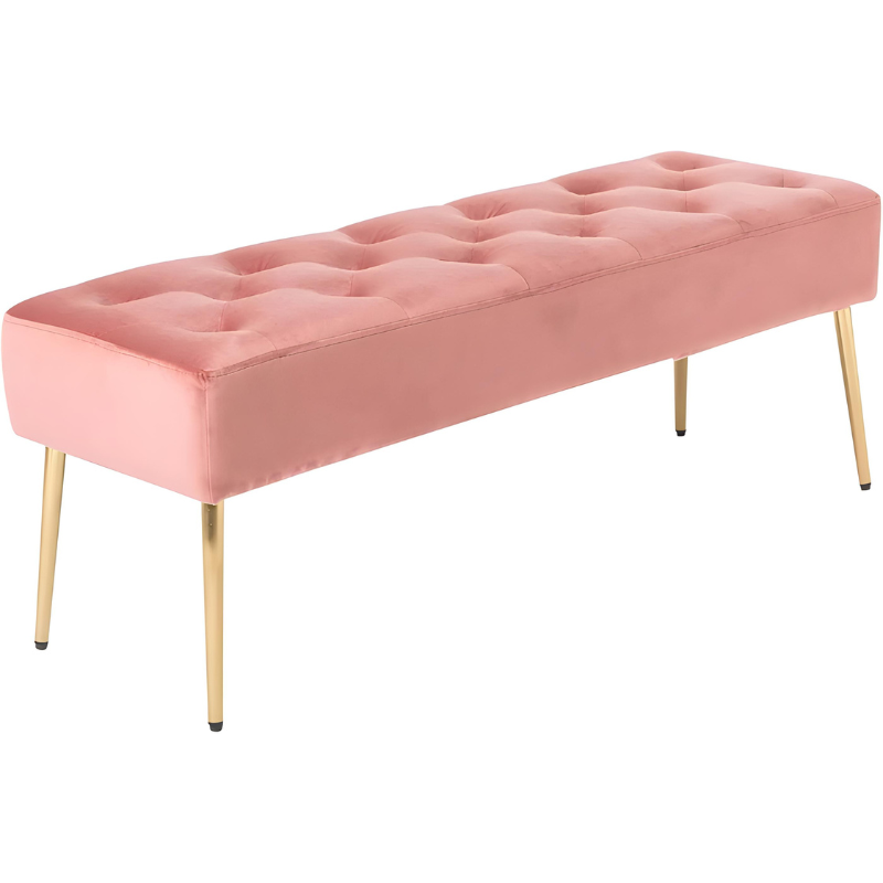 Banc Bout de Lit en Velours Rembourré | Design Minimaliste