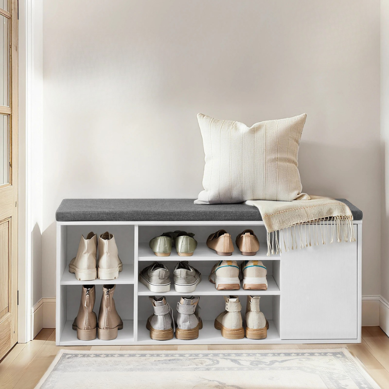 Banc à Chaussures Minimaliste avec Assise Rembourrée | Moderne et Décoratif