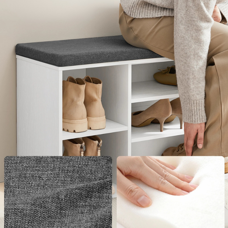 Banc à Chaussures Minimaliste avec Assise Rembourrée | Moderne et Décoratif