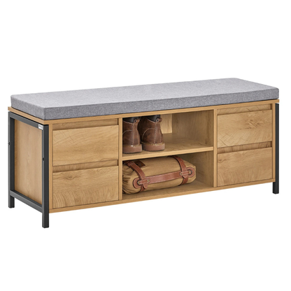 Banc à Chaussures Scandinave avec Rangement | Bois Naturel et Design
