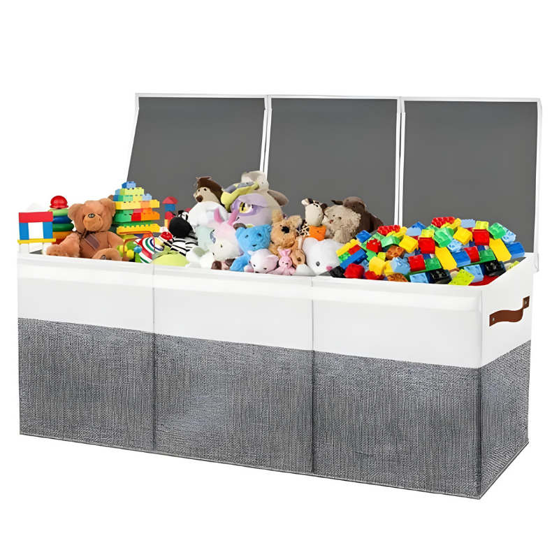 Banc Coffre de Rangement Enfant Pliable avec Couvercle | Design Scandinave Moderne