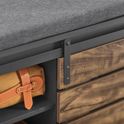 Banc à Chaussures Moderne avec Porte Coulissante | Design Scandinave