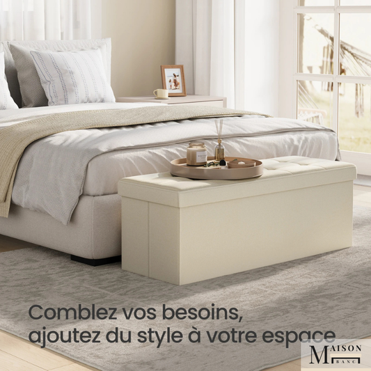 Banc Coffre Scandinave Pliable | Design Minimaliste et Décoratif
