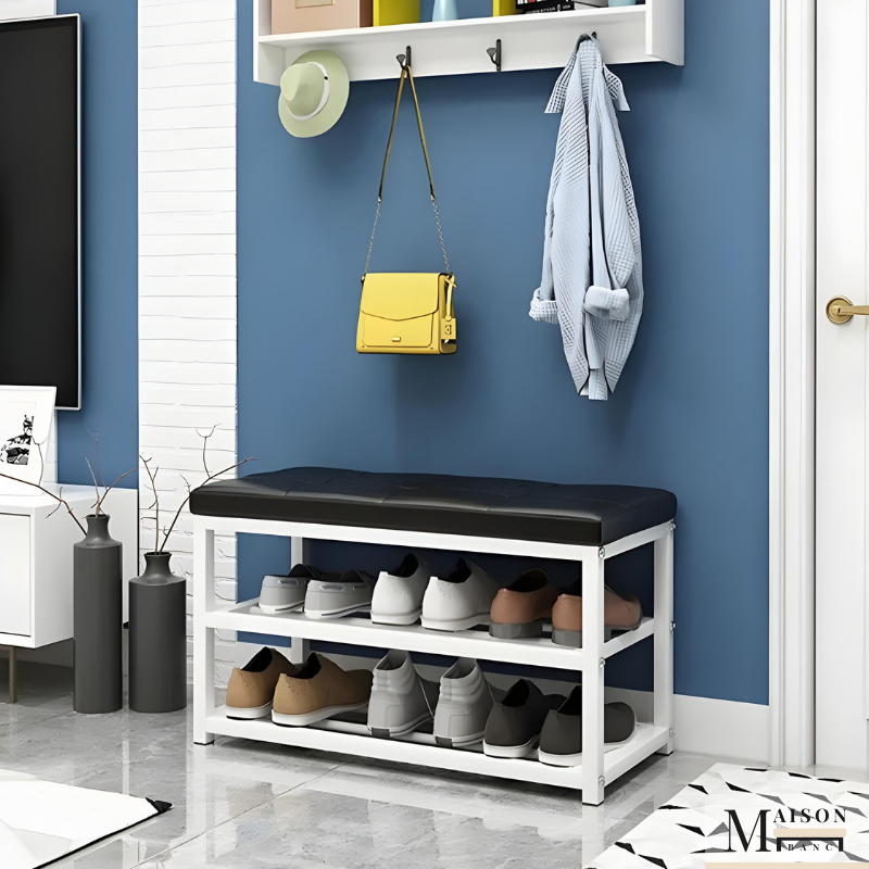 Banc Rangement Chaussures d’Entrée | Design Décoratif et Minimaliste