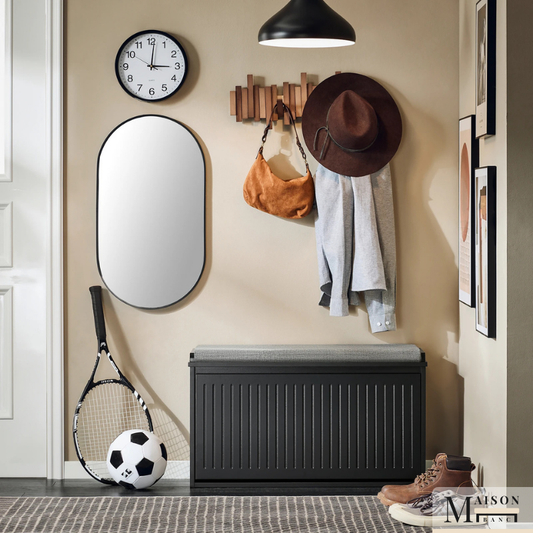 Banc d’Entrée Design Nordique avec Rangement à Chaussures | Minimaliste et Pratique