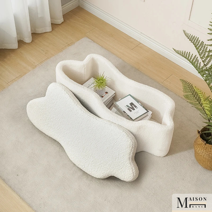 Banc d’Entrée Design Nuage Wabi-Sabi | Style Ottoman