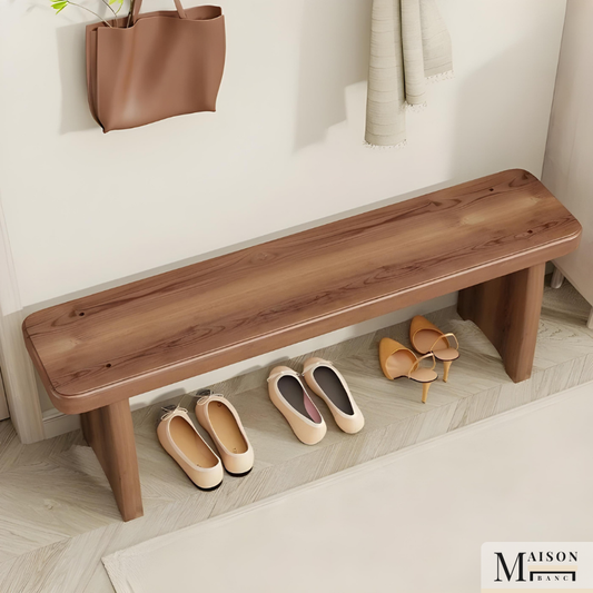 Banc d'entrée en Bois Massif | Design Minimaliste Moderne