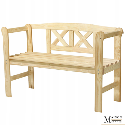 Banc de Jardin Classique en Bois de Pin | Assise Conviviale