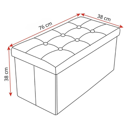 Banc Coffre Pliable avec Assise Capitonnée | Style Ottoman Design