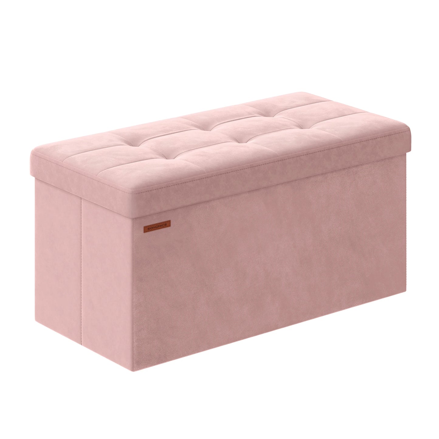 Banc Coffre Pliable de Rangement en Velours | Design Décoratif Minimaliste