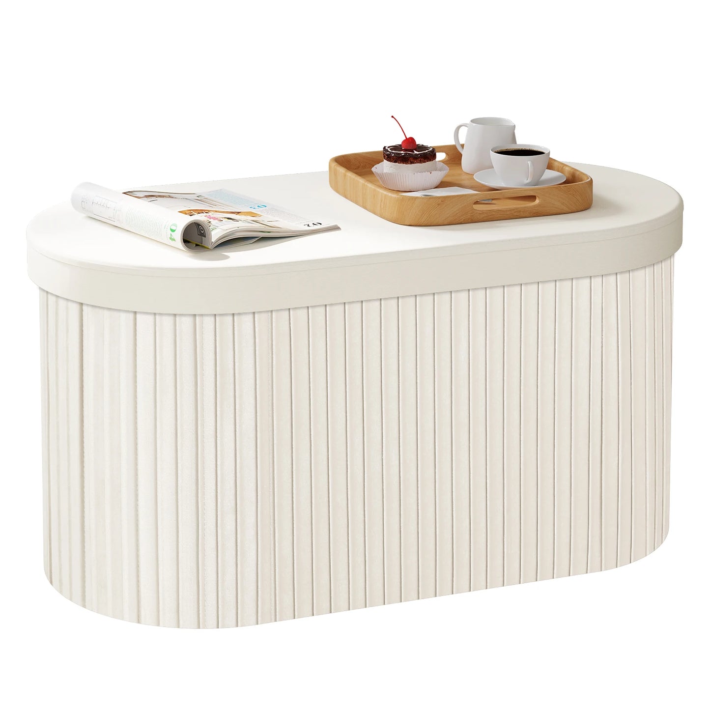 Banc Coffre Velours avec Rangement Pliable | Moderne et Décoratif