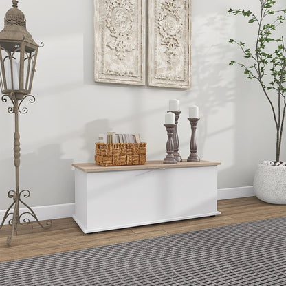 Banc Coffre Bois Moderne | Assise Solide et Grand Espace de Rangement