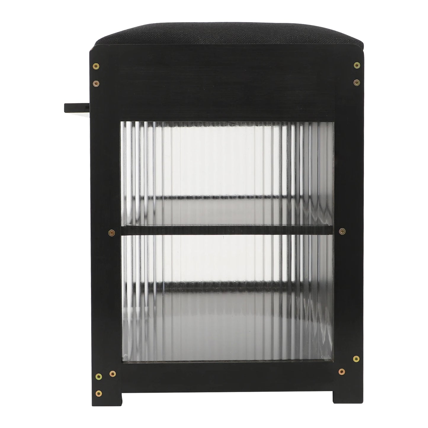 Banc à Chaussures Noir avec Assise | Design Nordique Minimaliste