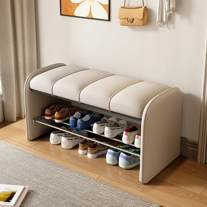 Banc à Chaussures Design Moderne | Assise Confort en Simili-Cuir