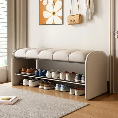 Banc à Chaussures Design Moderne | Assise Confort en Simili-Cuir