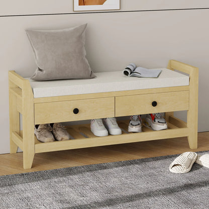 Banc à Chaussures Design Nordique | Assise Confort et Rangement Caché