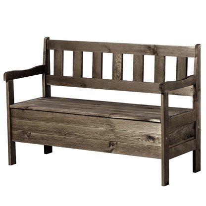 Banc de Jardin Classique en Bois avec Coffre | Rangement Discret