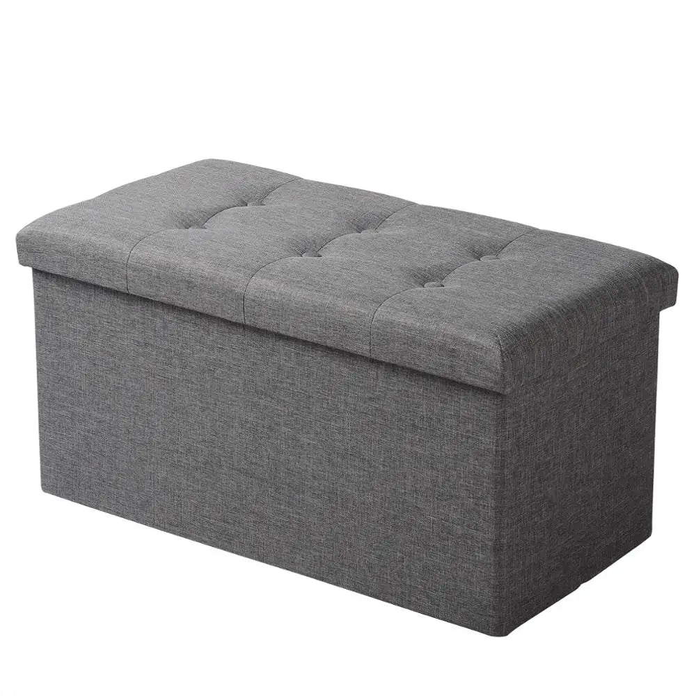 Banc Coffre Pliable avec Assise Capitonnée | Style Ottoman Design