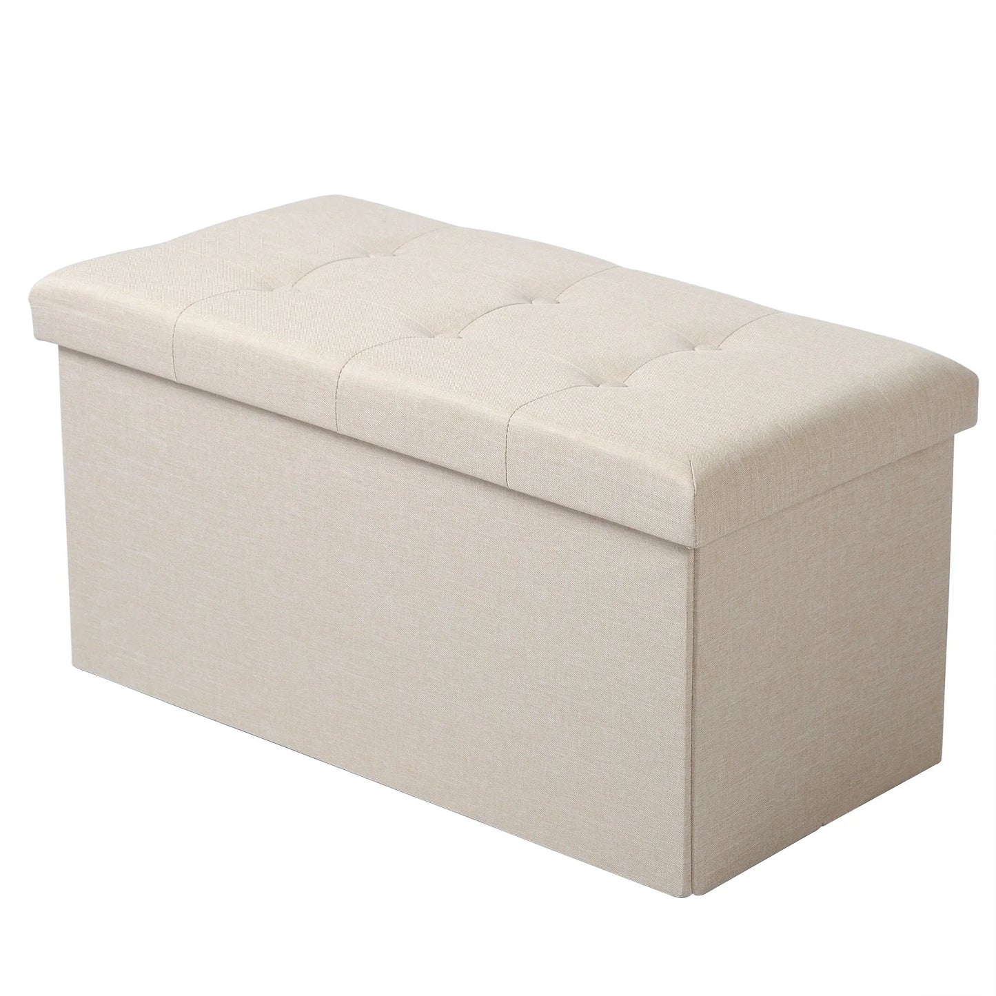 Banc Coffre Pliable avec Assise Capitonnée | Style Ottoman Design
