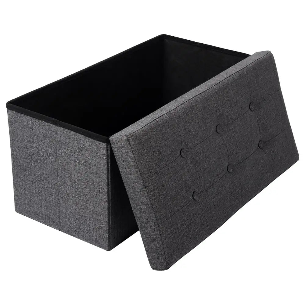Banc Coffre Pliable avec Assise Capitonnée | Style Ottoman Design